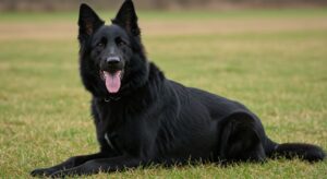 Black Czech German Shepherd